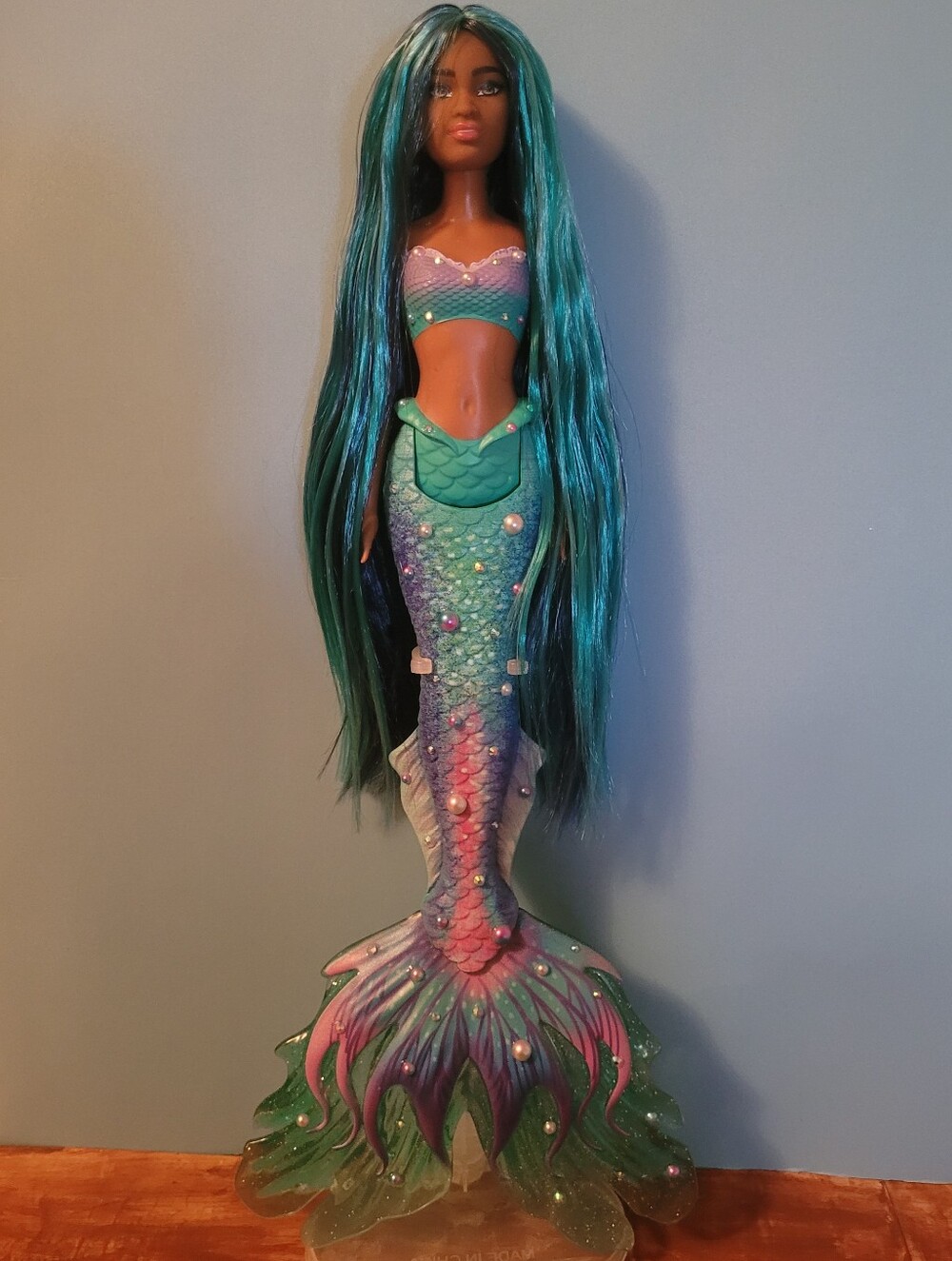 OOAK Teal Haired Mermaid Barbie